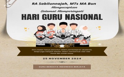 PERINGATAN HARI GURU NASIONAL 25 NOVEMBER 2024